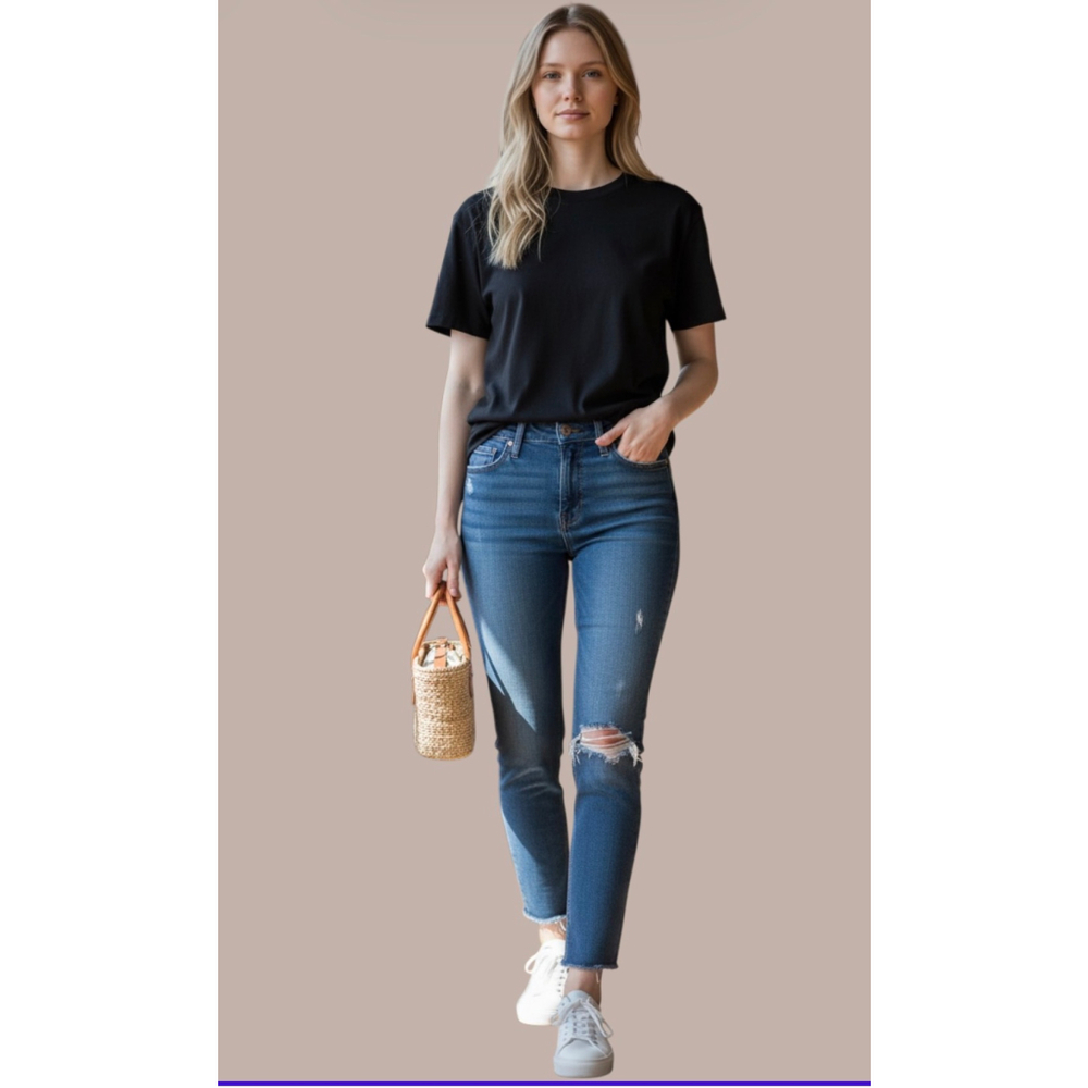Women's Madewell Blue 9" High-Rise Skinny Jeans Size 27 - Picture 9 of 12